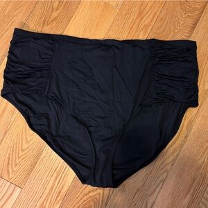 LaBlanca side shirred high waist bikini bottoms